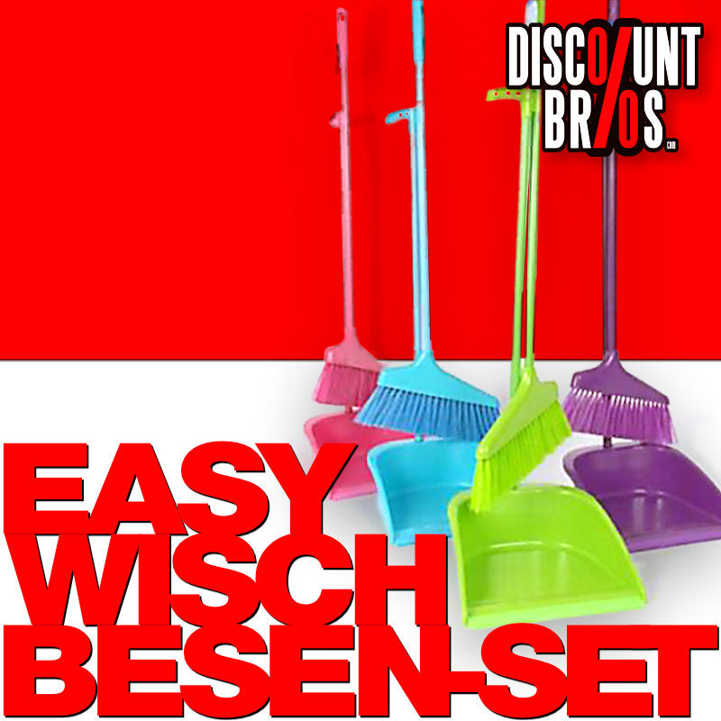 EasyWisch KEHRBESEN-Set mit Stiel BLAU