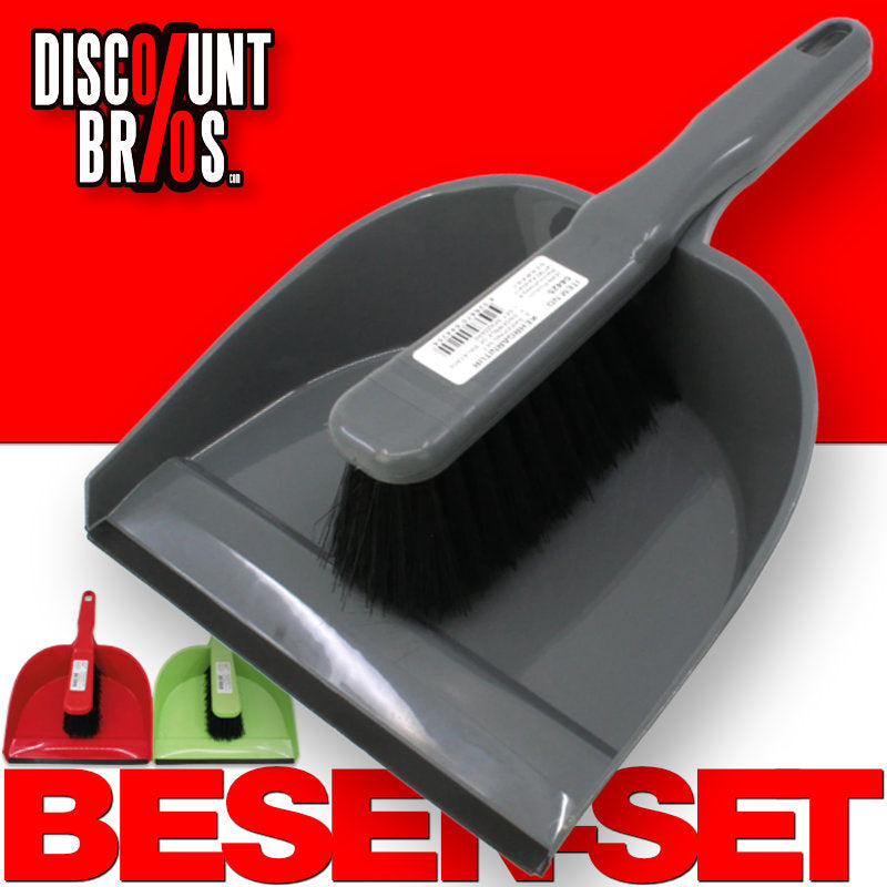 Schaufel und Besen ECO KEHRBESEN-Set Handbürste Handbesen + Kehrschaufel mit Gummilippe