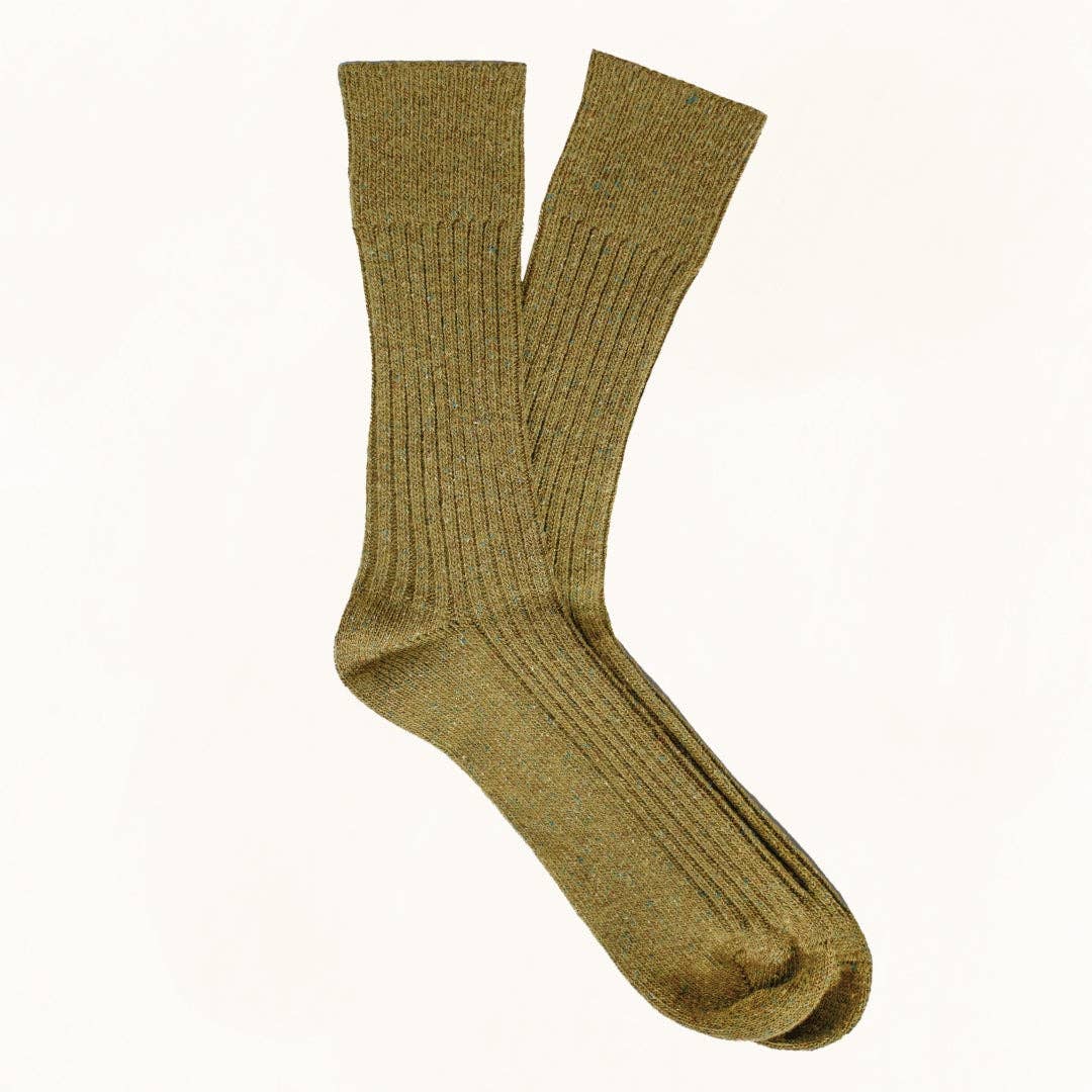 KLUE Seiden- und Wollsocken DUST STAR in Khaki