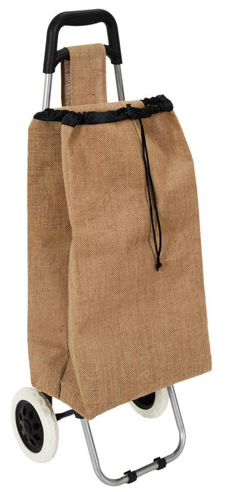Einkaufstrolley EINKAUFSWAGEN Einkaufsroller Transportroller mit Jutetasche