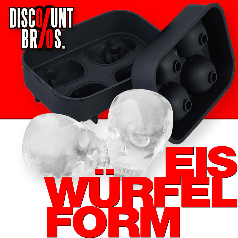 Totenkopf EISWÜRFELFORM Silikon auch geeignet als Backform und Pralinéform