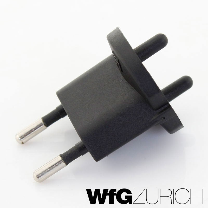 Permanent Fix-Adapter Stecker SCHUKO (Typ F CEE 7) zu Schweiz (T11) Fixadapter 2-polig teilisoliert