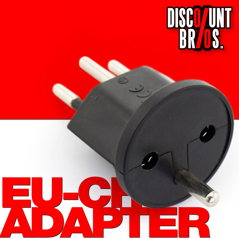 Permanent Fix-Adapter Stecker SCHUKO (Typ F CEE 7) zu Schweiz (T12) Fixadapter 3-polig