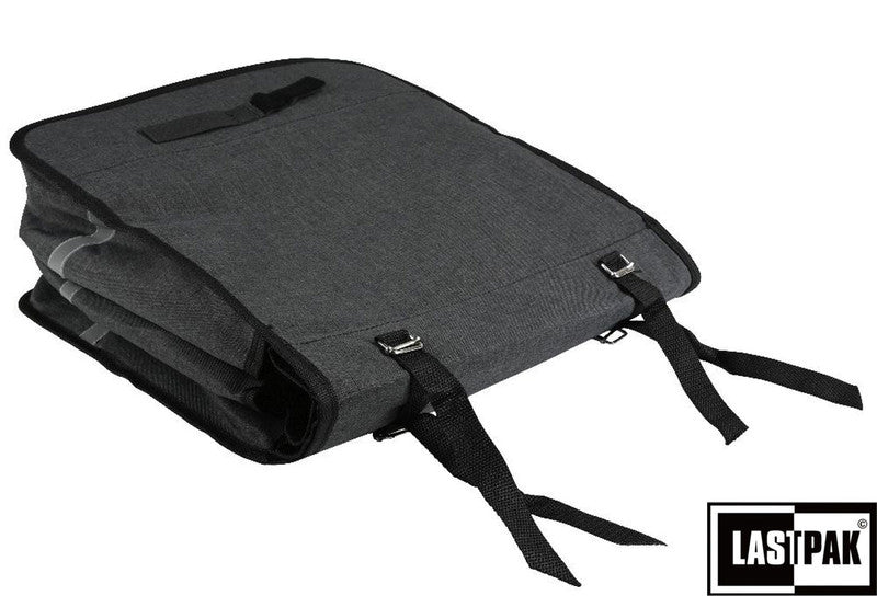 LASTPAK Velo- Fahrrad- DOPPEL- GEPÄCKTASCHEN Canvas Fahrradtasche für Gepäckträger 35l GRAU