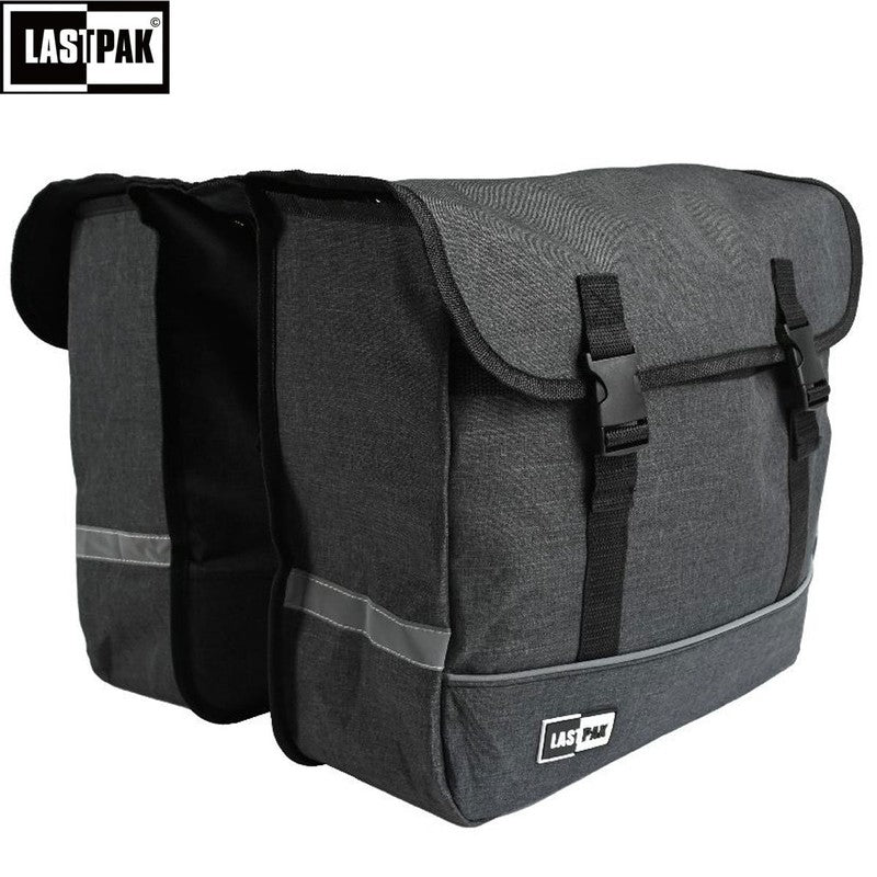 LASTPAK Velo- Fahrrad- DOPPEL- GEPÄCKTASCHEN Canvas Fahrradtasche für Gepäckträger 35l BLAU