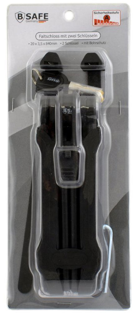 Veloschloss FALTSCHLOSS Fahrradschloss schwarz 85cm