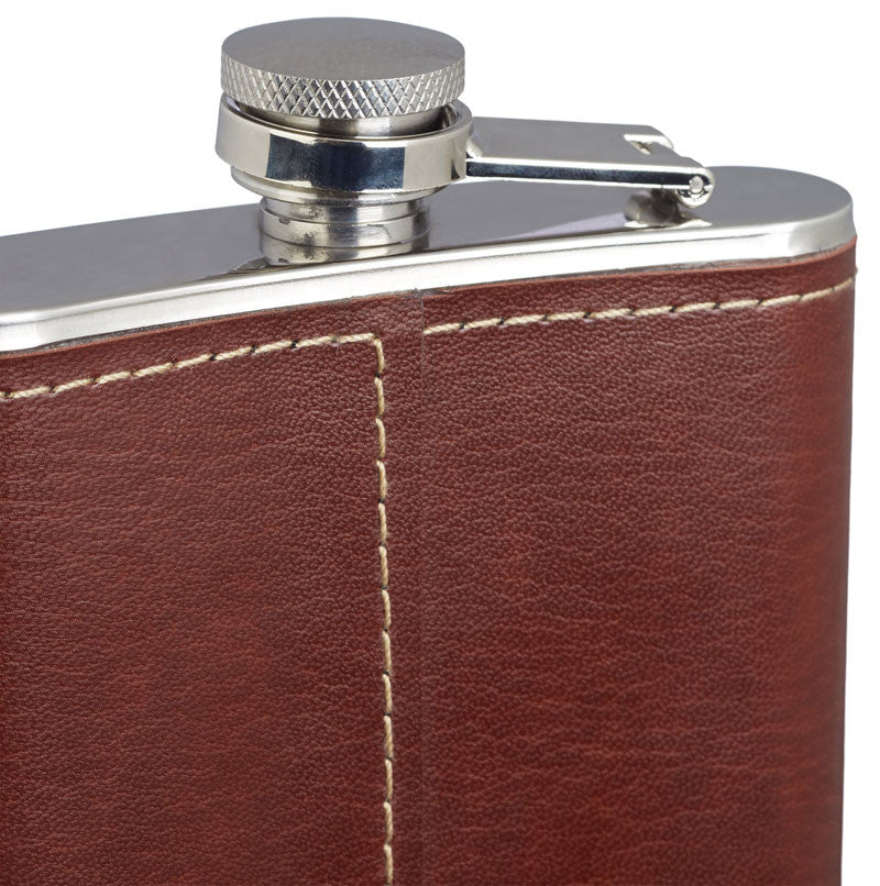 FLACHMANN aus Edelstahl mit Kunstleder 200ml