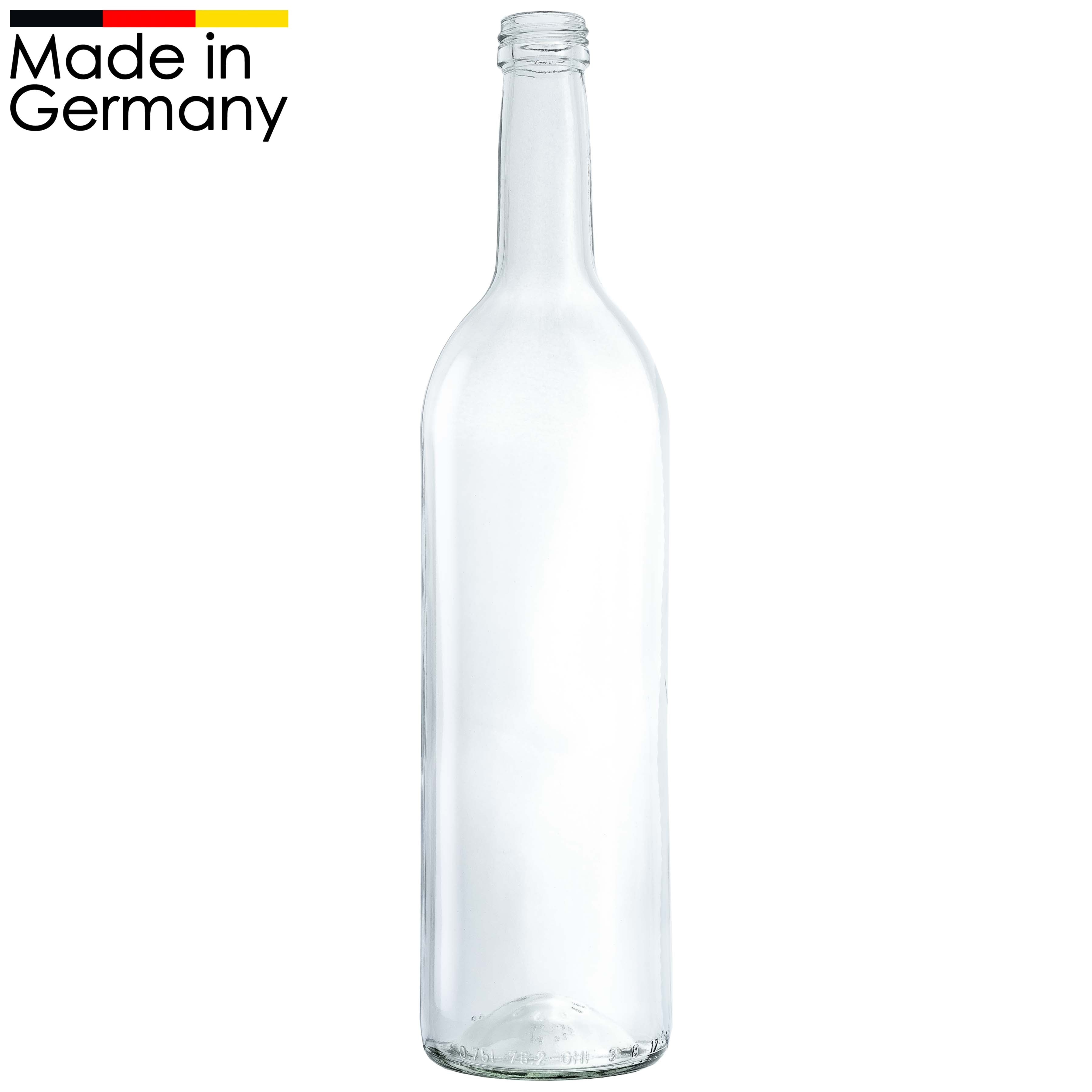 750 ml Glasflaschen mit Deckel Flasche mit Schraubverschluss Pp28 DE 52er-Set