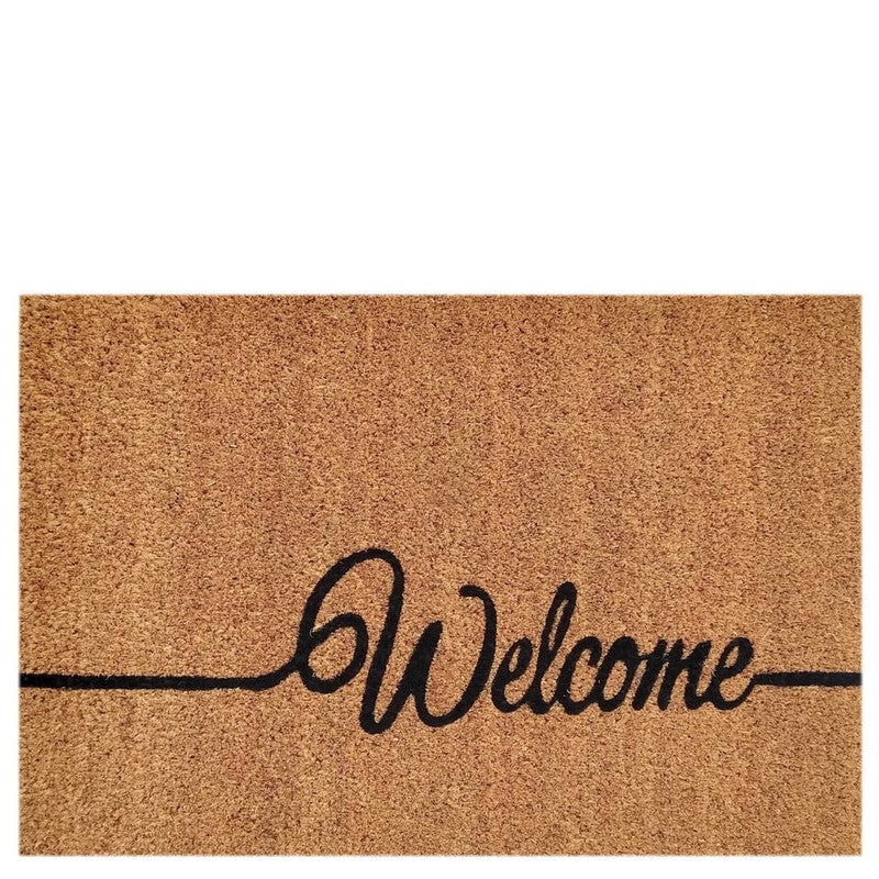 Türvorleger FUSSMATTE Kokos + Naturlatexrücken WELCOME 60×40cm