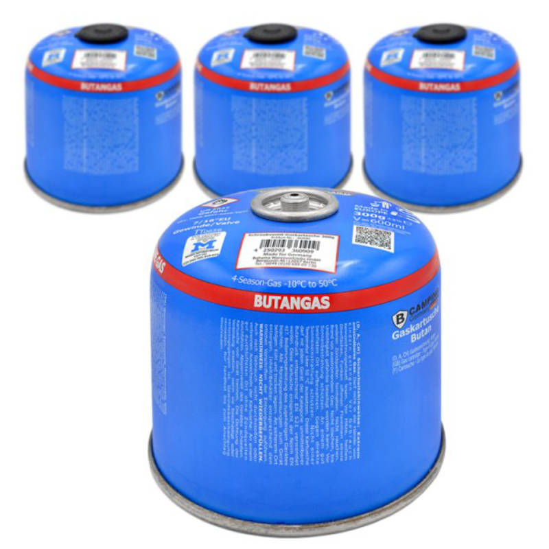 B-CAMPING 300g 600ml Butan GASKARTUSCHE für Gaskocher und Gasbrenner mit Schraubventil
