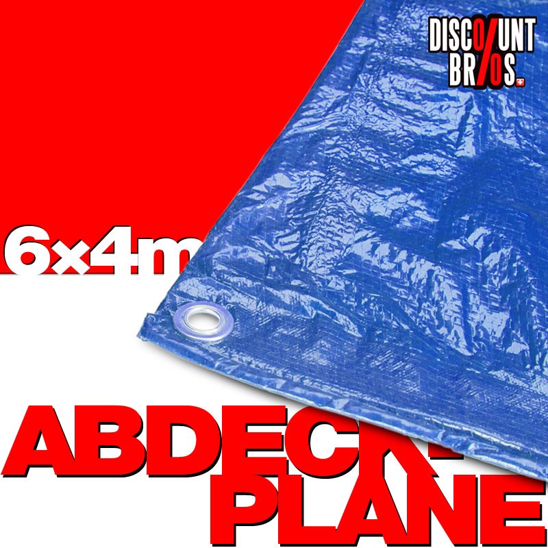 xxg/m² Gewebeplane ABDECKPLANE Blache Plane mit Ösen 6×4m BLAU