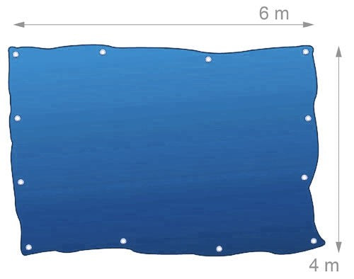 xxg/m² Gewebeplane ABDECKPLANE Blache Plane mit Ösen 6×4m BLAU