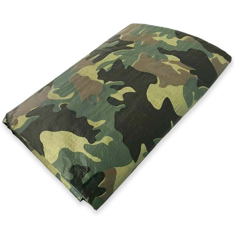 80g/m² Gewebeplane ABDECKPLANE Blache Plane mit Ösen Armee TARNFARBE ca. 5×4m