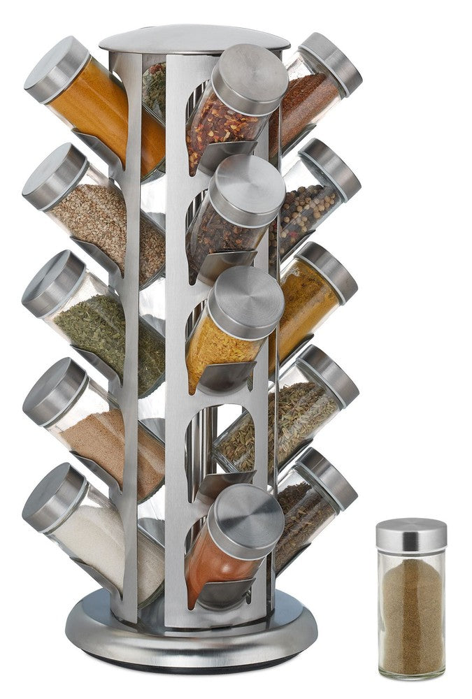 Gewürzregal GEWÜRZSTÄNDER Gewürzkarussell Ständer mit 20 Gläsern