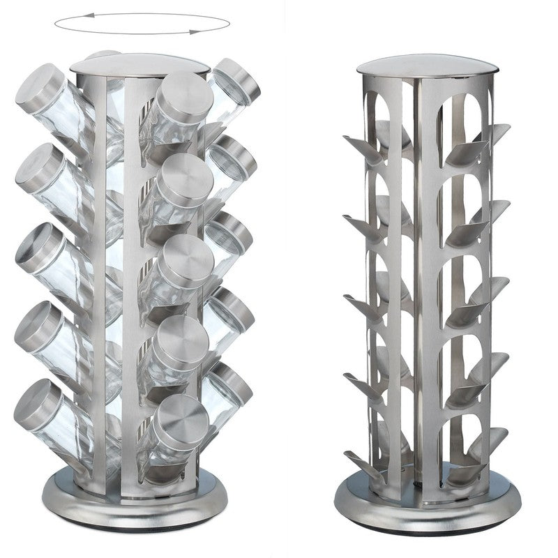 Gewürzregal GEWÜRZSTÄNDER Gewürzkarussell Ständer mit 20 Gläsern