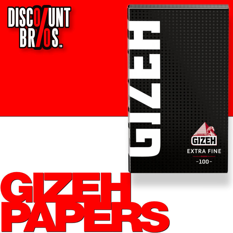 GIZEH Black Extra Fine Magnet Papers Zigarettenpapier Double Window 100 Blatt 68×36mm
