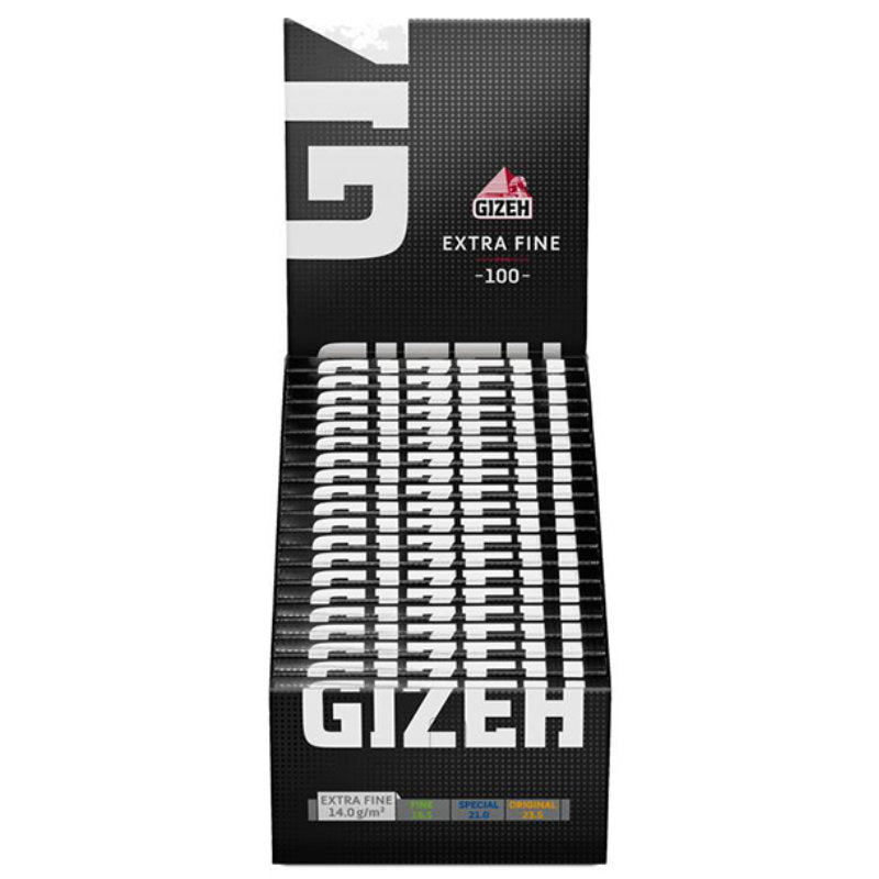 10 Stk. GIZEH Black Extra Fine Magnet Papers Zigarettenpapier Double Window 100 Blatt