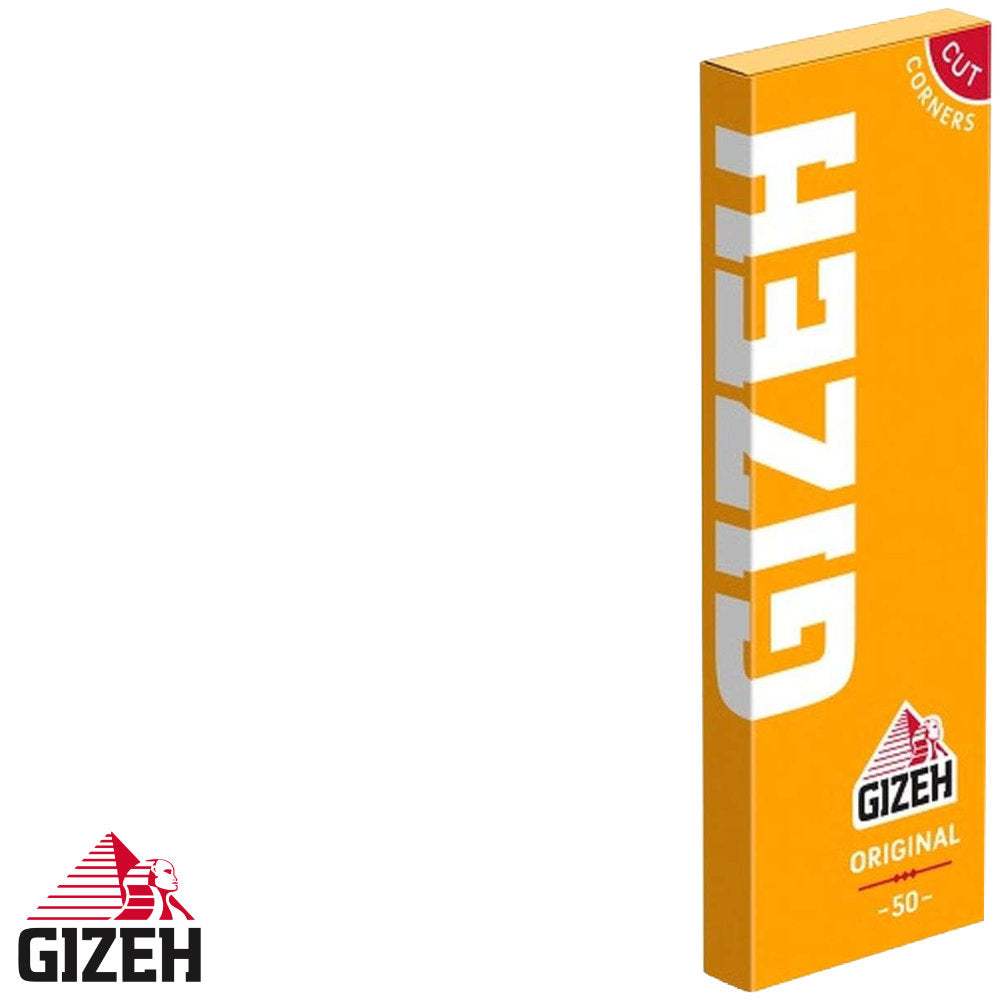 GIZEH Original Gelb Zigarettenpapier mit 50 Blättchen 68 × 35 mm
