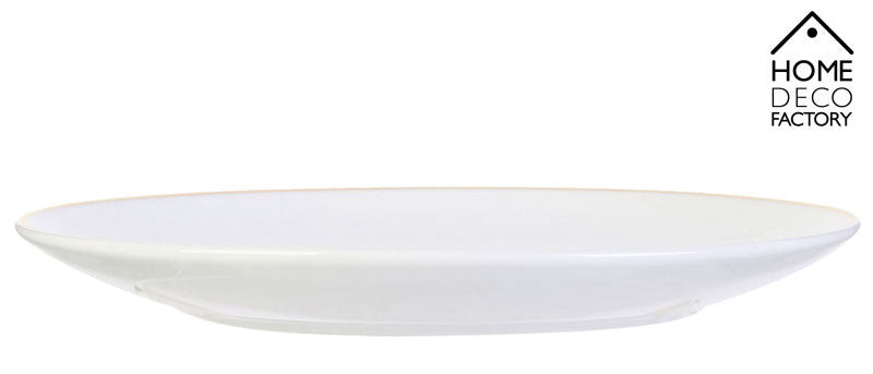 Kleiner weisser TELLER mit Goldrand – Frühstücks- oder Dessertteller aus Porzellan von HOME DECO FACTORY Ø20cm