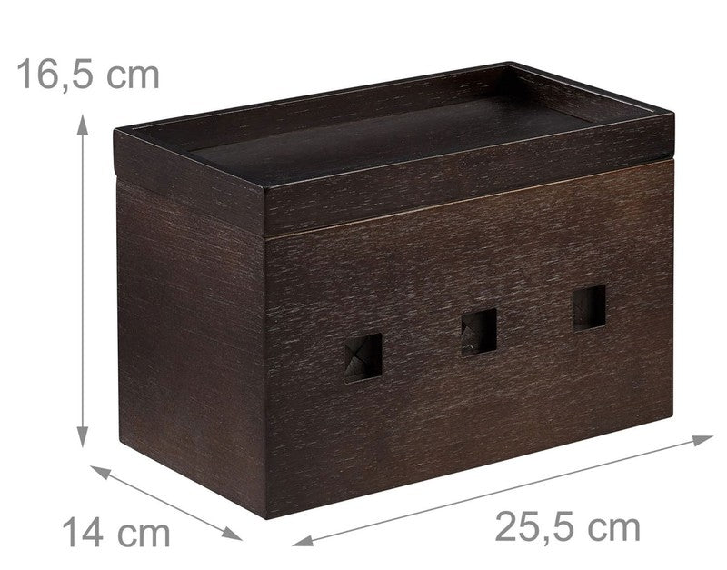 KABELBOX Ladestation Organzier Bambus Holz