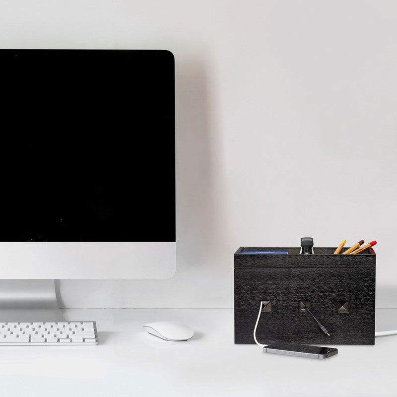 KABELBOX Ladestation Organzier Bambus Holz