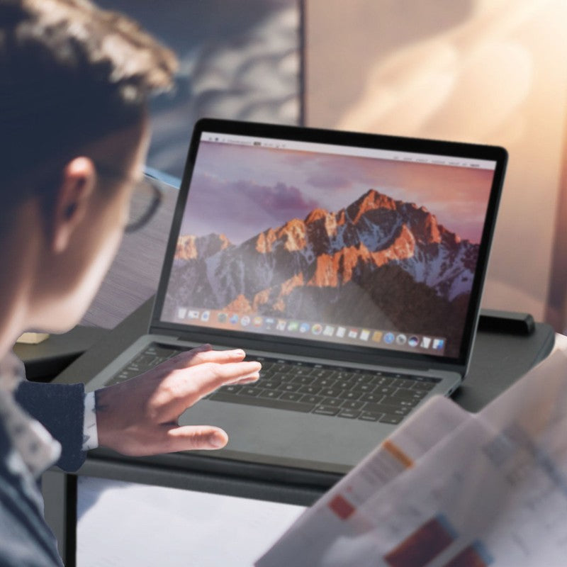 Mobiler Beistelltisch LAPTOPTISCH Stehtisch Stehpult Notebooktisch SCHWARZ