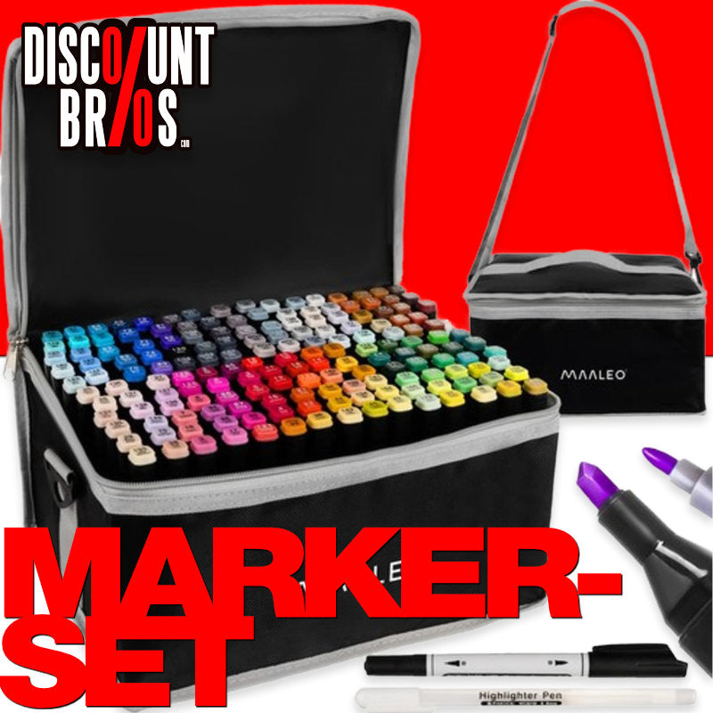 Maaleo 24101 Doppelspitz-Marker-Set, 168 Farben