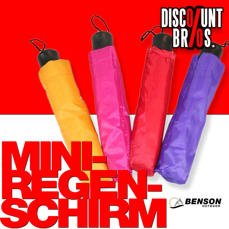 Mini Taschenregenschirm in Leuchtfarben Ø 87 cm