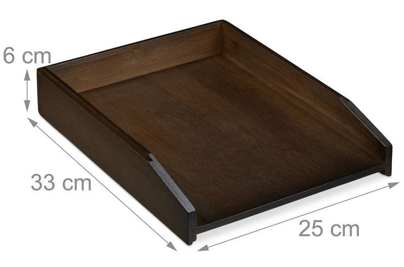 3 Stk. Dokumentenablage Papierablage BRIEFABLAGE Bambus BRAUN 3er-Set