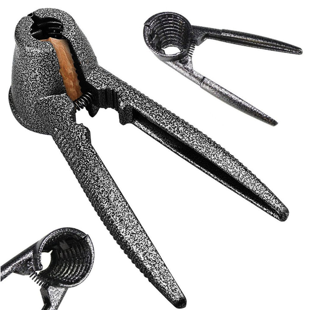 Aluguss NUSSKNACKER und Flaschennöffner Hammerschlag Dunkelgrau