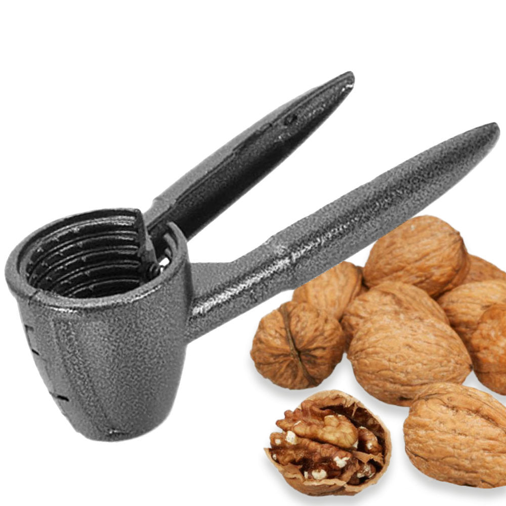 Aluguss NUSSKNACKER und Flaschennöffner Hammerschlag Dunkelgrau