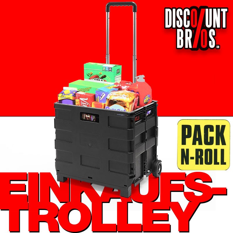 Klappbarer EINKAUFS-TROLLEY Einkaufswagen Transportroller Einkaufstrolley bis 25kg