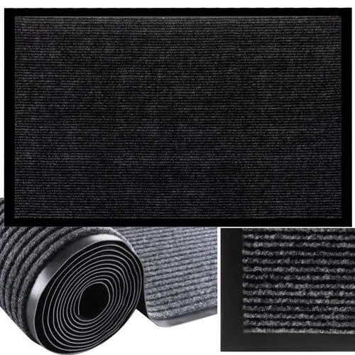 Ruhhy 22055 Schmutzfangmatte 60 × 90 cm in Schwarz und Grau