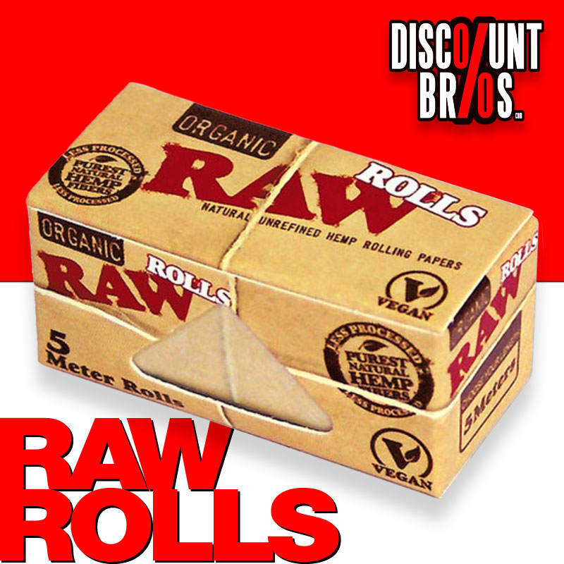 RAW Organic King Size Rolls Papers Rolle 5m Zigarettenpapier 5m×53mm