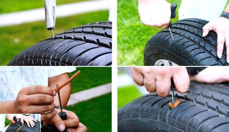 Autoreifen Reparatur REIFEN PANNEN SET Reifenreparatur Pneu Flicken KFZ Auto 9tlg.