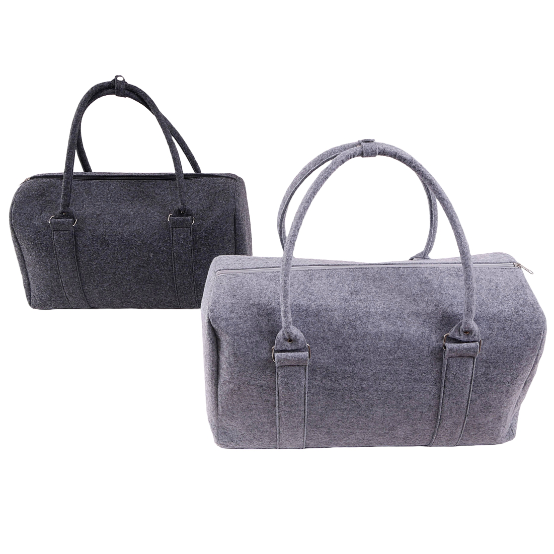 Reisetasche aus Filz 50 × 30 × 23 cm, Hellgrau oder Dunkelgrau