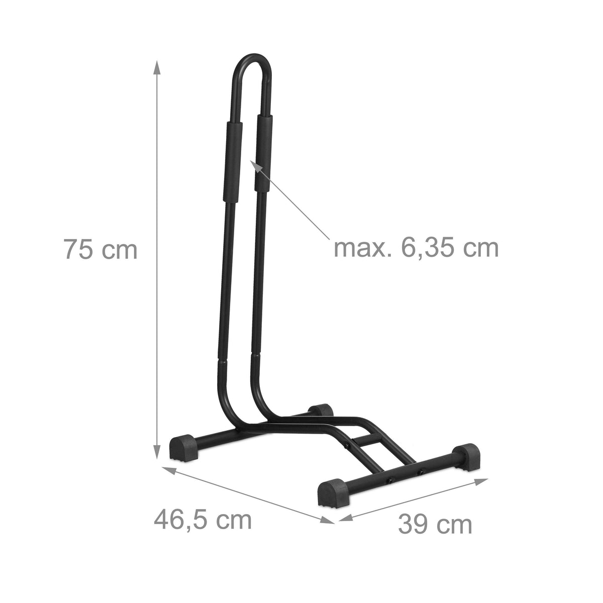 Relaxdays Fahrradständer schwarz für 1 Velo, Herstelleransicht 4