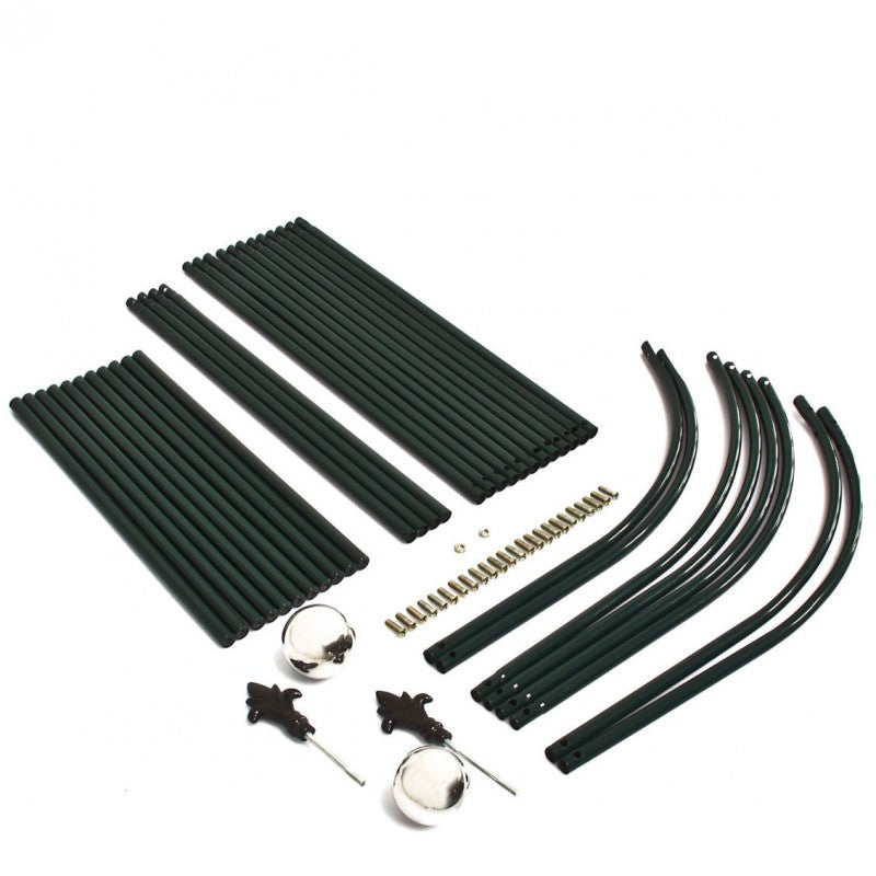 ROSENBOGEN geschwungene Rankhilfe aus Metall mit Kugelkronen