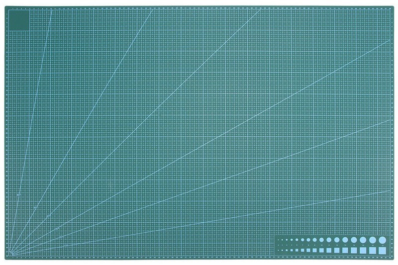 Selbstheilende Schneidematte CUTTING MAT Bastelmatte mit Skala doppelseitig GRÜN A1 60×90cm