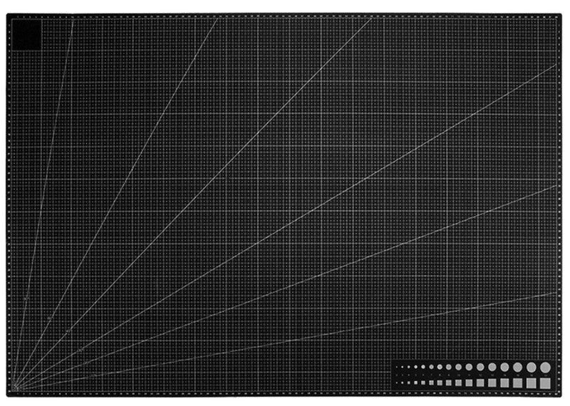 Selbstheilende Schneidematte CUTTING MAT Bastelmatte mit Skala doppelseitig SCHWARZ A1 60×90cm