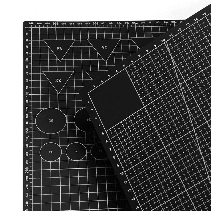 Selbstheilende Schneidematte CUTTING MAT Bastelmatte mit Skala doppelseitig SCHWARZ A1 60×90cm