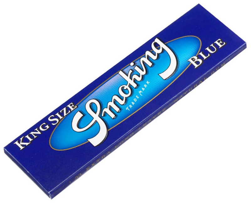 50 × SMOKING BLUE King Size Papers Blau 33 Blatt Zigarettenpapier 108×52mm