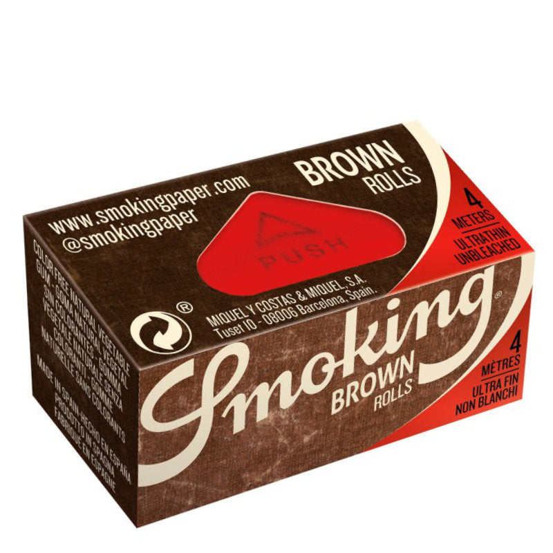 10× SMOKING BROWN ROLLS Zigarettenpapier Papers Rollen Braun