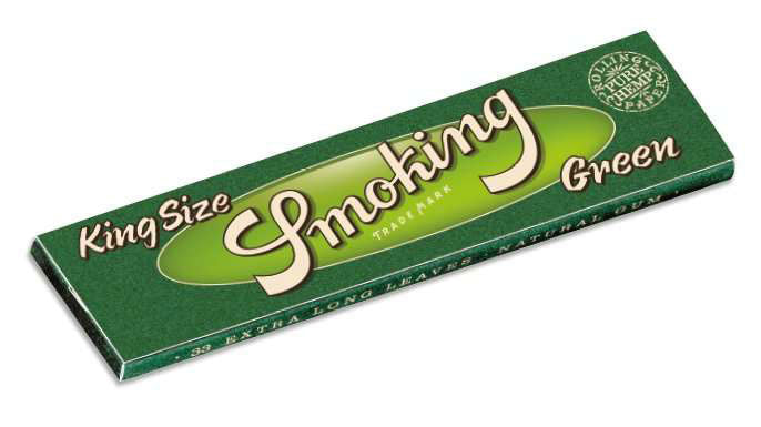 50 × SMOKING GREEN Grün HANF King Size Hemp Papers 50 × 33 Blatt Zigarettenpapier 110×52mm