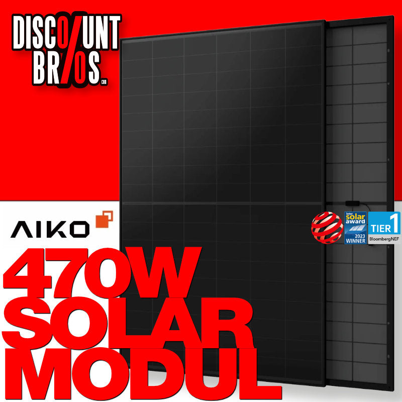 Aiko Neostar 3S+ SOLARMODUL 470W N-Type ABC, 54 Zellen, ganz schwarz, Doppelglas, Gen 3