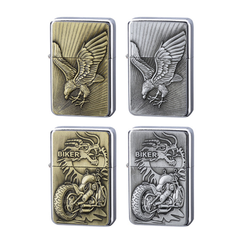 CHAMP® FEUERZEUG Benzinfeuerzeug Eagle & Bike