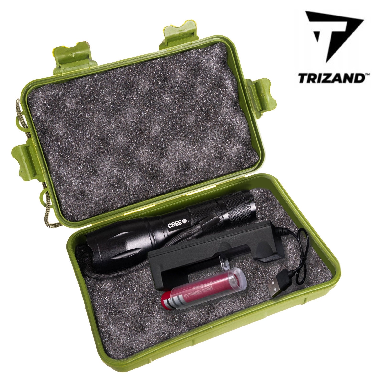 Trizand T6 USB CREE LED Taschenlampe mit Zoom