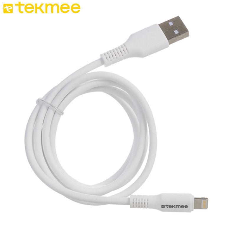 Tekmee iPhone Kabel USB auf Lightning, 2.0 A, 1 m WEISS