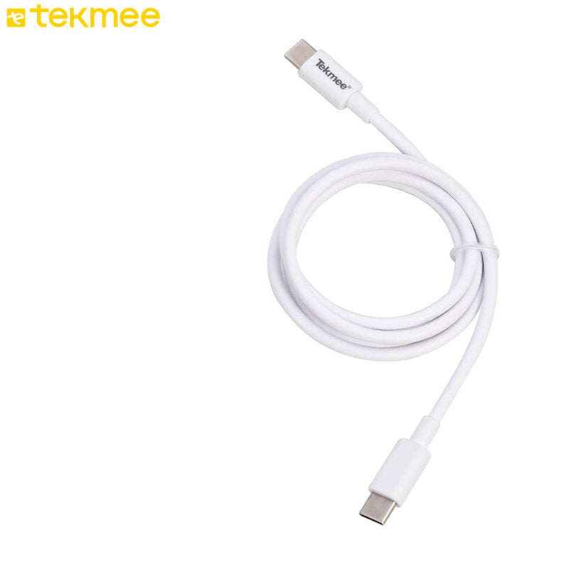 Tekmee USB C auf USB C Ladekabel 1 m, 60W, 3A, schwarz oder weiss