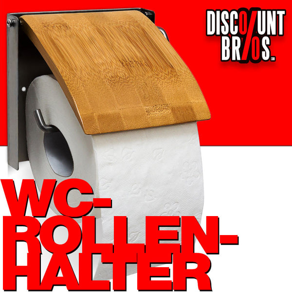 Toilettenpapierhalter WC-PAPIER-HALTER Bambus und Edelstahl